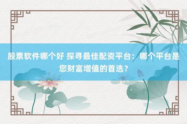 股票软件哪个好 探寻最佳配资平台：哪个平台是您财富增值的首选？